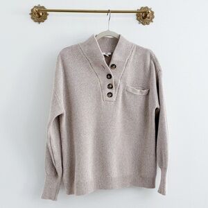 Lunya Cotton Silk Henley Sweater XS/S